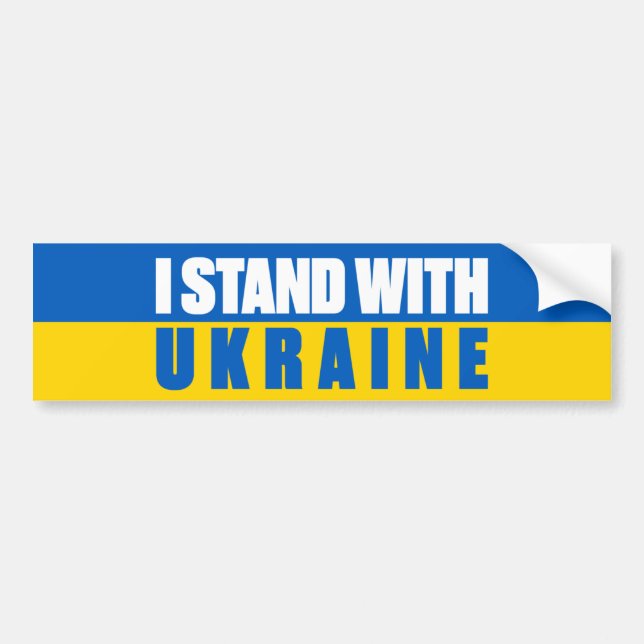 Autocollant De Voiture Je Suis Avec L'Ukraine (Devant)