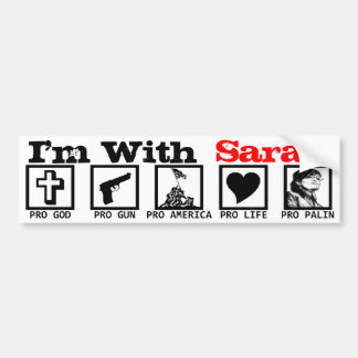 Autocollant De Voiture Je suis avec Sarah !