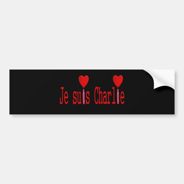 Autocollant De Voiture Je suis charlie (Devant)