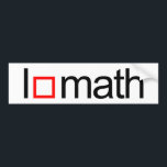 Autocollant De Voiture Je suis en maths cardiaque<br><div class="desc">Prouvez votre amour pour toutes les choses mathématiques avec un produit LabKitty "I heart math". Personnalisable.</div>