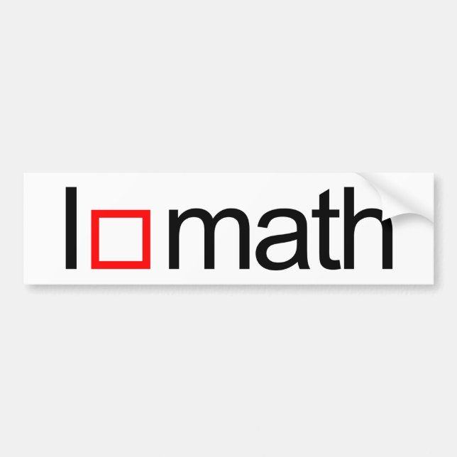 Autocollant De Voiture Je suis en maths cardiaque (Devant)
