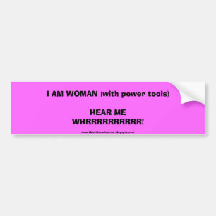 Autocollant De Voiture JE SUIS FEMME (avec des machines-outils) M'ENTENDS