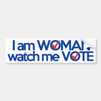 Autocollant De Voiture Je suis FEMME m'observe VOTER