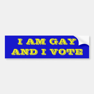 Autocollant De Voiture Je suis gay et je vote.