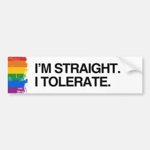 Autocollant De Voiture JE SUIS HÉTÉROSEXUEL. JE TOLÈRE - .png