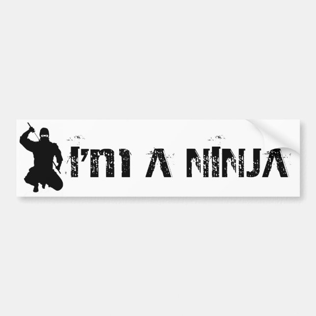Autocollant De Voiture Je suis NINJA d'A (Devant)