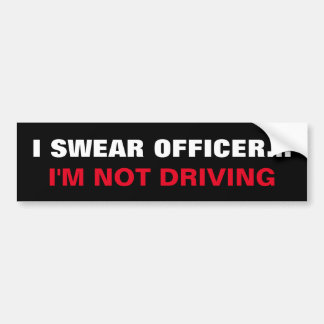 Autocollant De Voiture "JE SUIS OFFICIER... Humour auto-conducteur