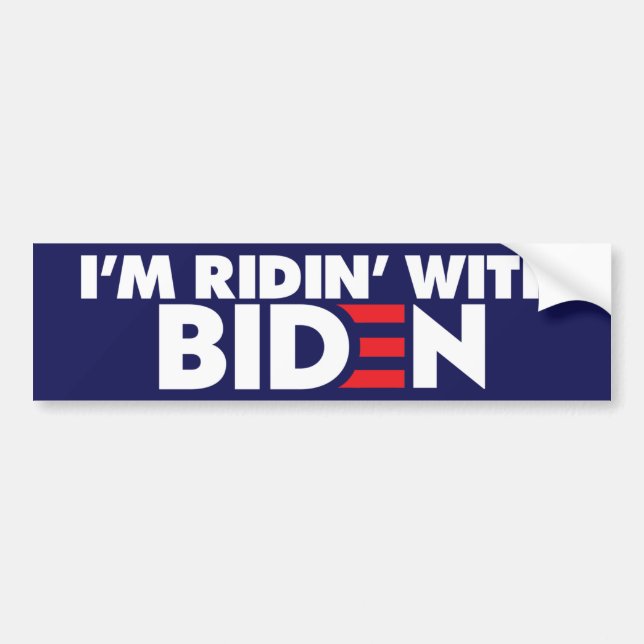 Autocollant De Voiture Je suis Ridin' With Biden 2024 (Devant)