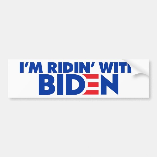 Autocollant De Voiture Je suis Ridin' With Biden 2024 (Devant)