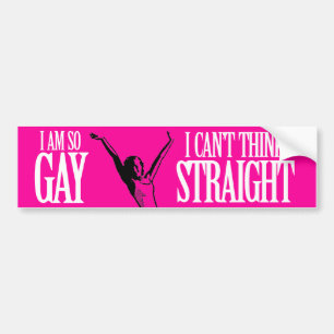 Autocollant De Voiture JE SUIS SI GAY QUE JE NE PEUX PAS PENSER CLAIR -.p