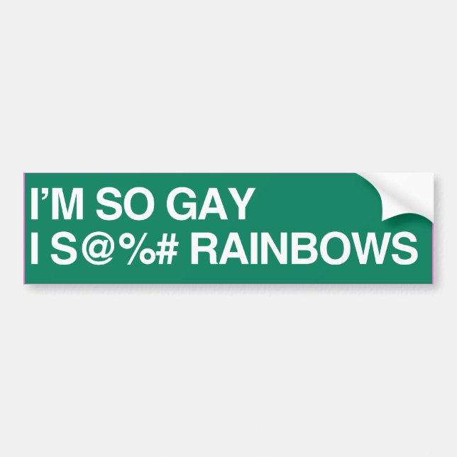 Autocollant De Voiture JE SUIS TELLEMENT GAY JE SUIS RAINBOWS - .png (Devant)