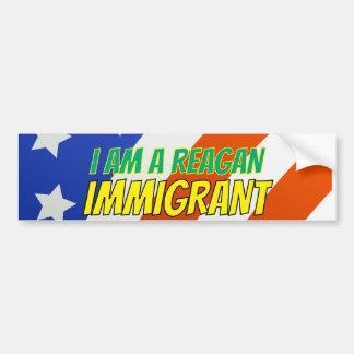 Autocollant De Voiture Je suis un immigrant de Reagan