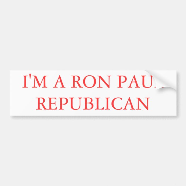 Autocollant De Voiture Je suis UN RÉPUBLICAIN 3 de RON PAUL (Devant)