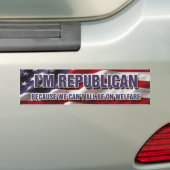 Autocollant De Voiture Je suis un Sticker Républicain (On Car)