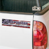 Autocollant De Voiture Je suis un Sticker Républicain (On Truck)