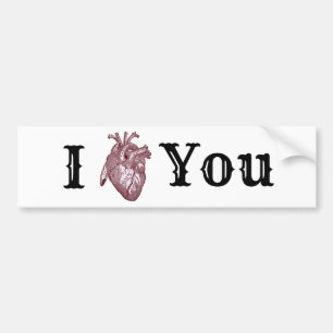Autocollant De Voiture Je t'ai coeur