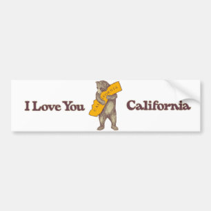 Autocollant De Voiture Je T'Aime Californie