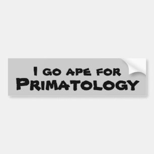 Autocollant De Voiture Je vais singe pour le Primatology