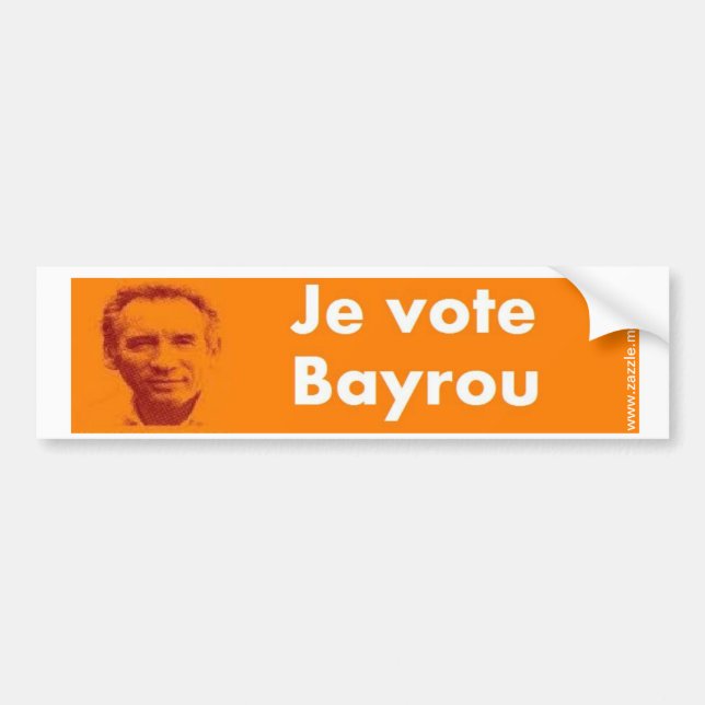 Autocollant De Voiture Je vote Bayrou (Devant)