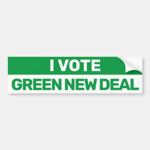 Autocollant De Voiture Je vote le New Deal vert Bernie 2020