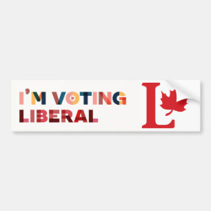 Autocollant De Voiture 'Je vote Libéral'