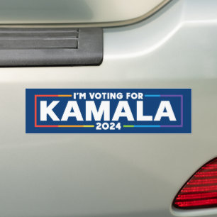 Autocollant De Voiture Je vote pour Kamala 2024 LGBTQ