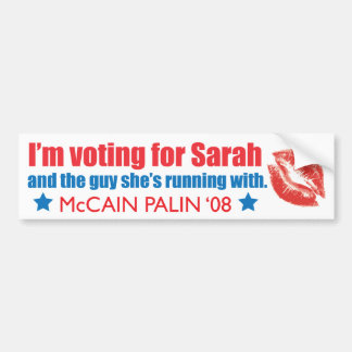 Autocollant De Voiture Je vote pour l'autocollant de Sarah