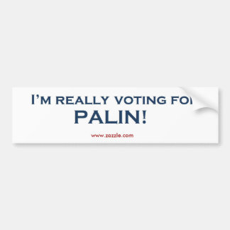 Autocollant De Voiture Je vote vraiment pour Sarah Palin !