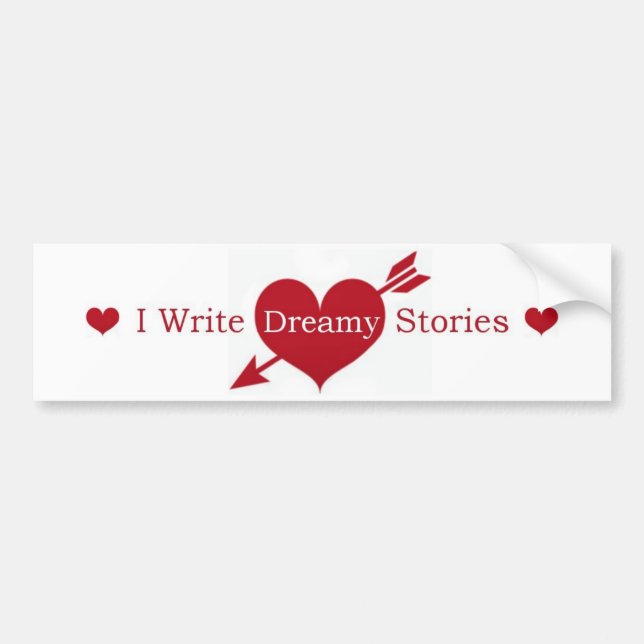 Autocollant De Voiture J'écris Dreamy Stories Bumper Sticker (Devant)