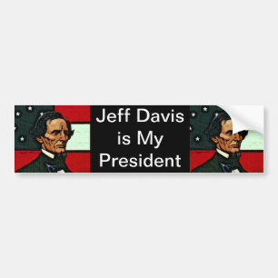 Autocollant De Voiture Jefferson Davis, président du Confederacy