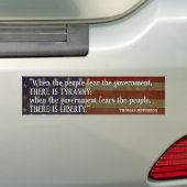 Autocollant De Voiture Jefferson : Liberté contre Tyrannie (On Car)