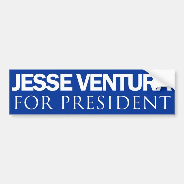 Autocollant De Voiture Jesse Ventura pour le président - bleu simple (Devant)