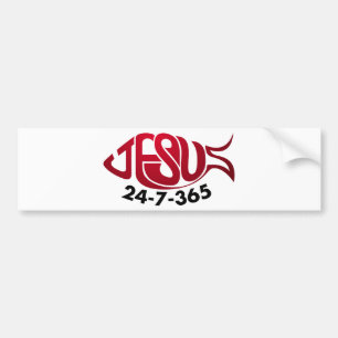 Autocollant De Voiture Jesus24-7-365