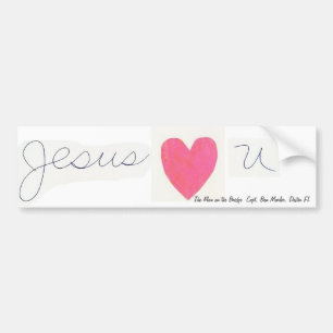 Autocollant De Voiture Jésus (<3) homme de butoir d'U Sticker~The sur le