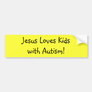 Autocollant De Voiture Jésus aime l'autisme de Kidswith !