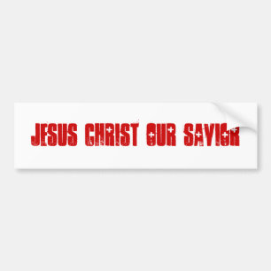 AUTOCOLLANT DE VOITURE JÉSUS-CHRIST NOTRE SAUVEUR BUMPERSTICKER