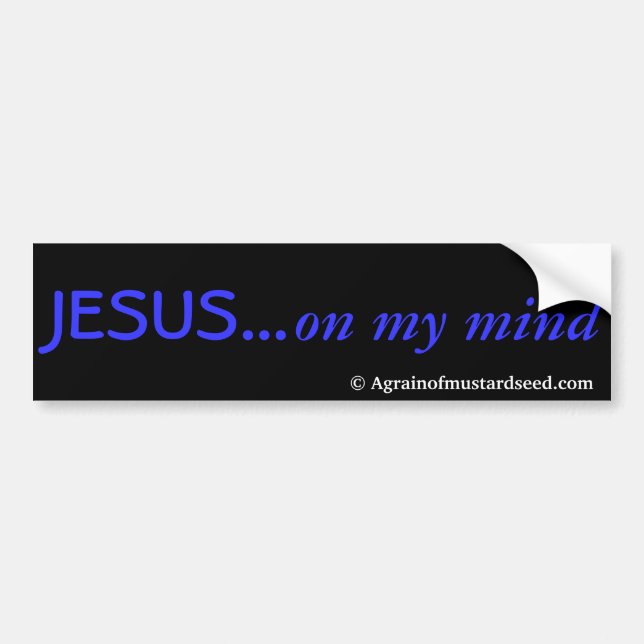 Autocollant De Voiture JESUS dans mon esprit Agrainofmustardseed.com (Devant)