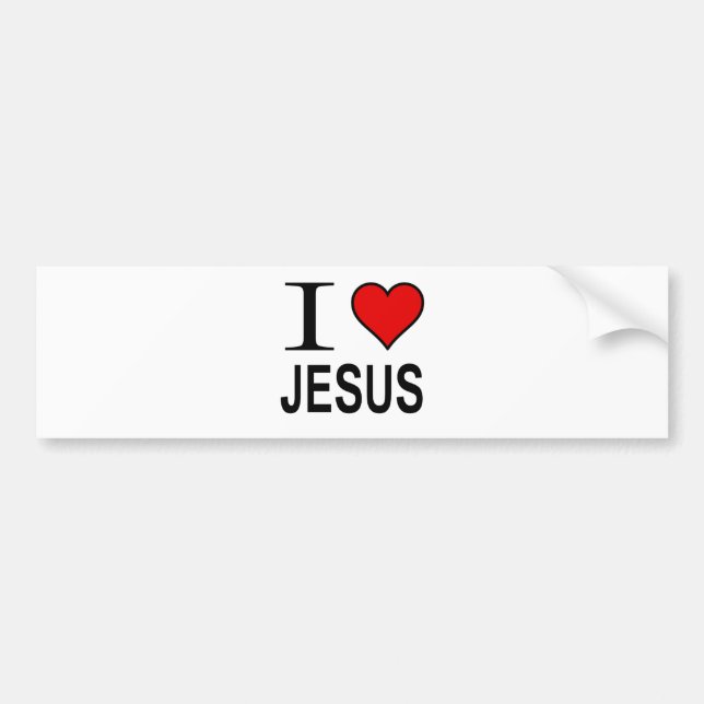Autocollant De Voiture Jésus Don J'aime Jésus (Devant)