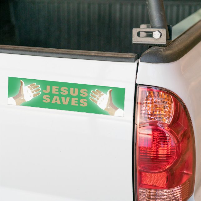 AUTOCOLLANT DE VOITURE JÉSUS ÉPARGNES (Sur camion)