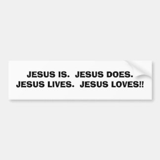 AUTOCOLLANT DE VOITURE JÉSUS EST. BOSSE RELIGIEUSE DES VIES DE JÉSUS
