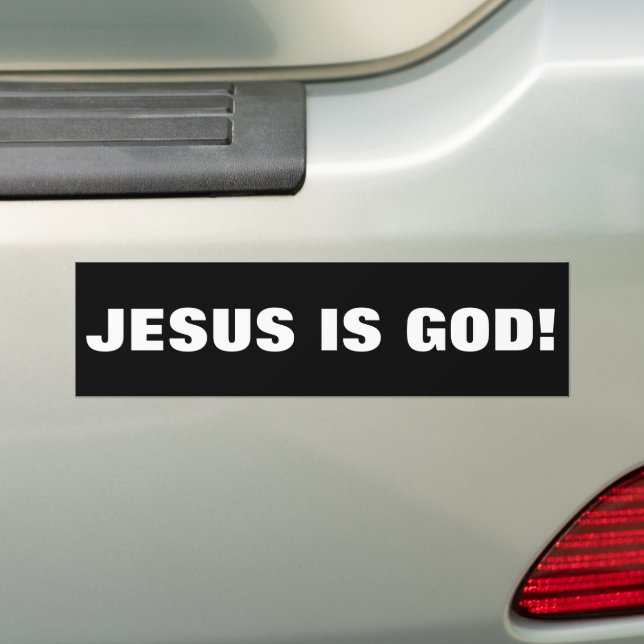 AUTOCOLLANT DE VOITURE JÉSUS EST DIEU ! (En voiture)