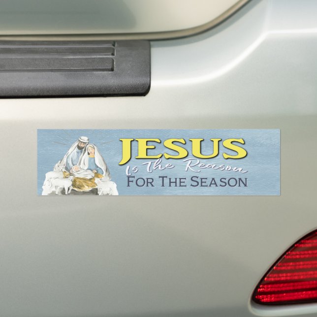 Autocollant De Voiture Jésus Est La Raison De Noël Chrétien (En voiture)