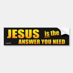 Autocollant De Voiture Jésus est la réponse