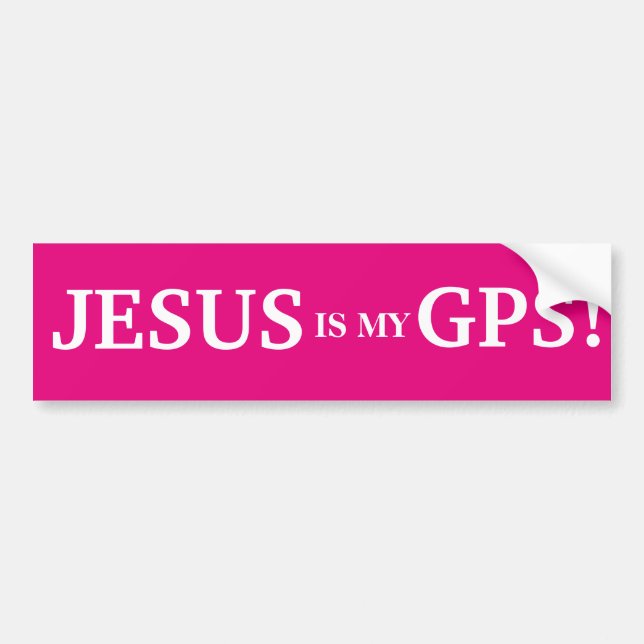 Autocollant De Voiture Jésus est mon GPS ! (Devant)
