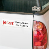 Autocollant De Voiture Jésus est Père Noël pour des adultes (On Truck)