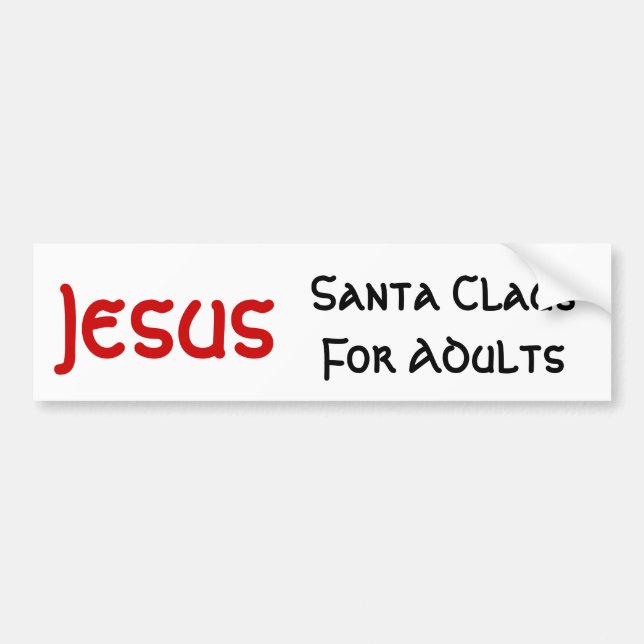 Autocollant De Voiture Jésus est Père Noël pour des adultes (Devant)