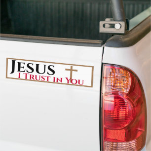 Autocollant De Voiture Jésus je me fie à Toi