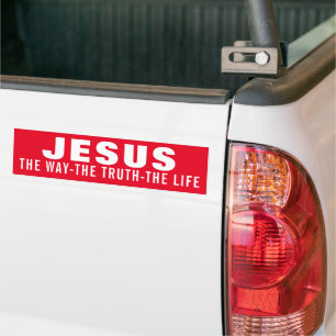 AUTOCOLLANT DE VOITURE JÉSUS LE CHEMIN LA VÉRITÉ LA VIE