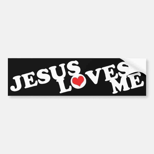 Autocollant De Voiture Jésus m'aime (Devant)