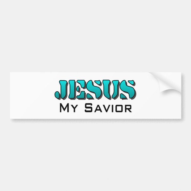 Autocollant De Voiture Jésus mon sauveur (Devant)